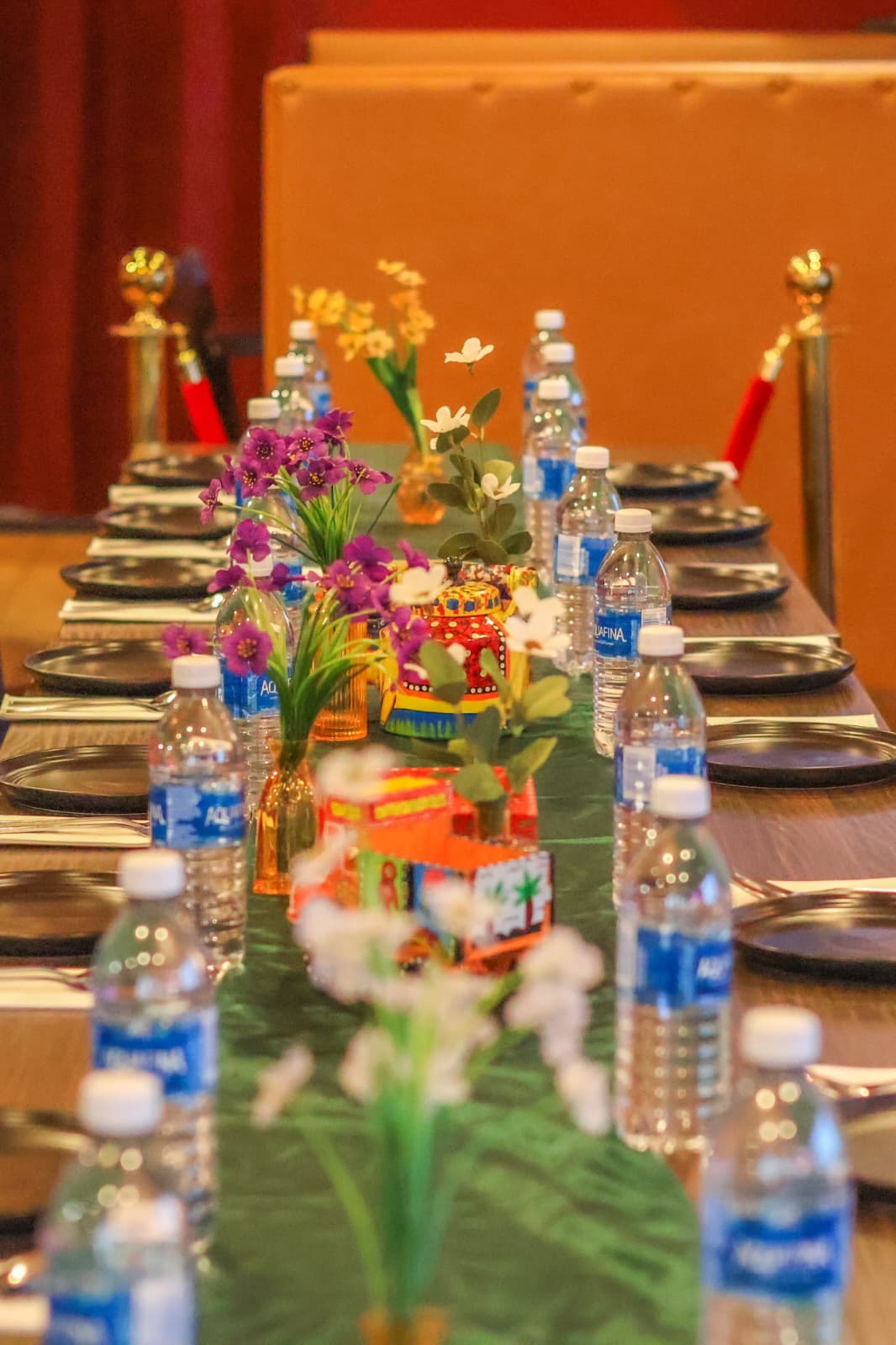 Colourful truck-art table setting by Barkat Events