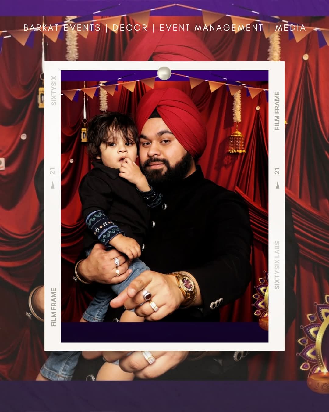 Family moment at the Diwali celebration
